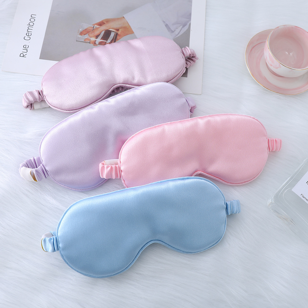 Crystal Satin Imitation Silk Sleep Eye Mask Shade Sleep Outdoor Home Travel Eye Mask Multi-Color Eye Mask In Stock details Picture