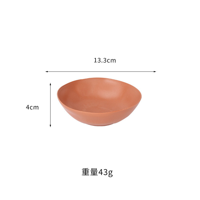 Seven-piece set of wheat straw tableware Item Picture