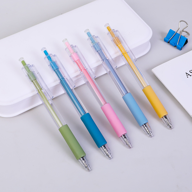 Morandi Color Neutral Pen Student Ins Press Pen Macaron Bullet Exam Office Signature Pen full figure