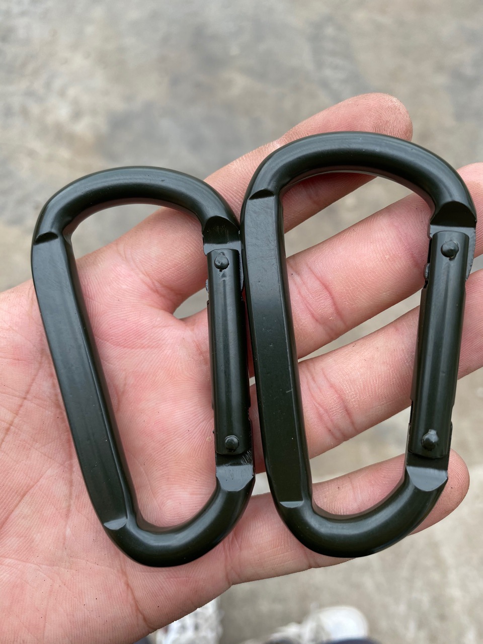 10号压扁扣D型扣登山扣瑜伽吊扣健身扣金属扣挂扣吊床扣钥匙扣详情5
