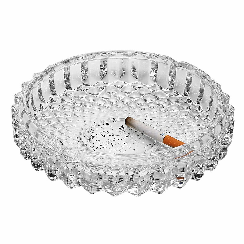 水晶玻璃烟缸批发烟灰缸创意欧式方形大号个性客厅办公室酒店