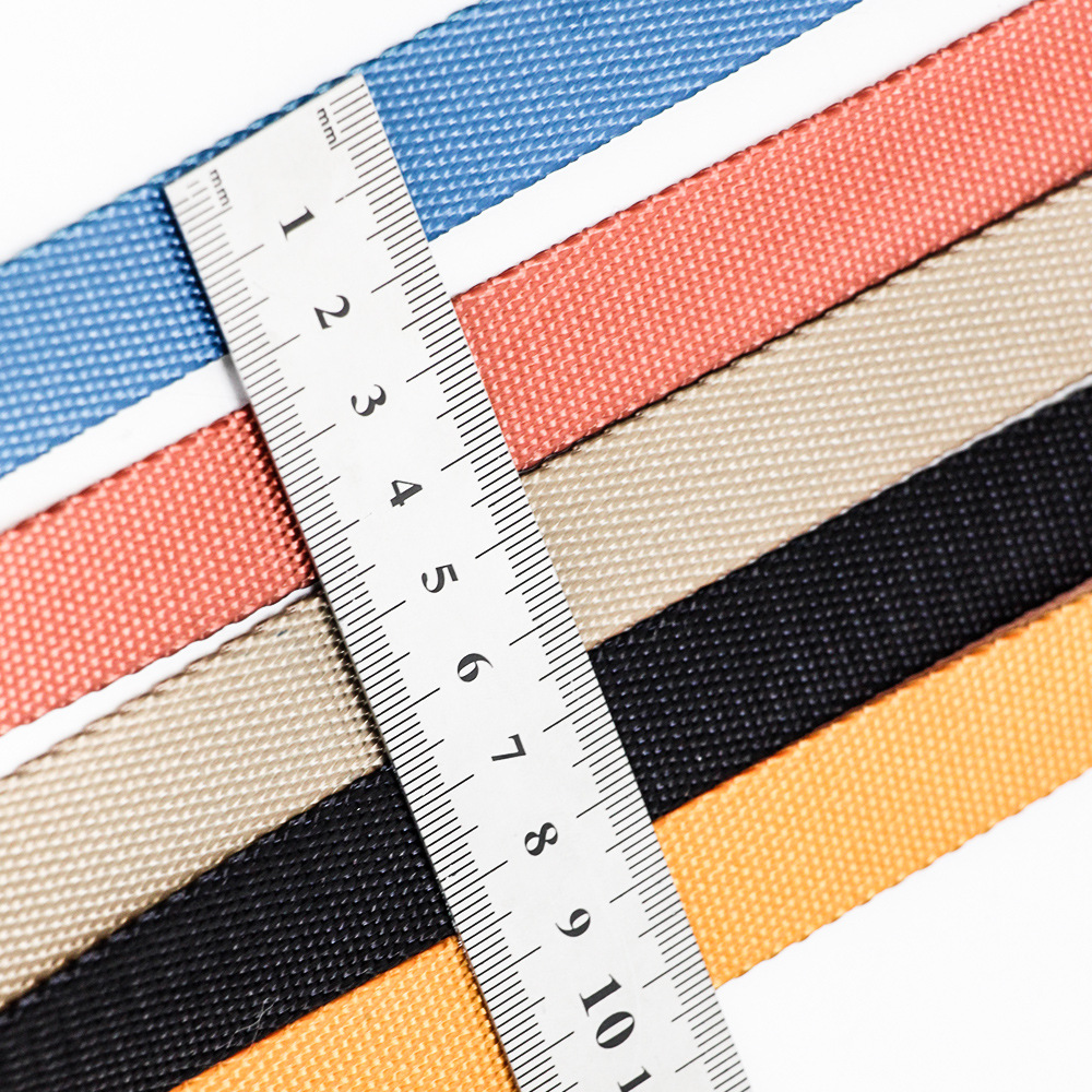 Factory wholesale imitation nylon fine-textured plain textured colored water cups, handles, luggage straps, backpack shoulder straps, and clothing accessories Application Scenario