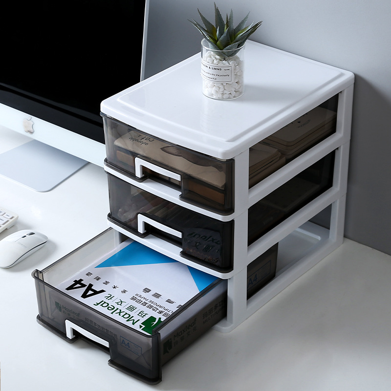 خزائن المكاتب المنضدية الشفافة، خزائن من البلاستيك، صناديق مستحضرات التجميل Specification image