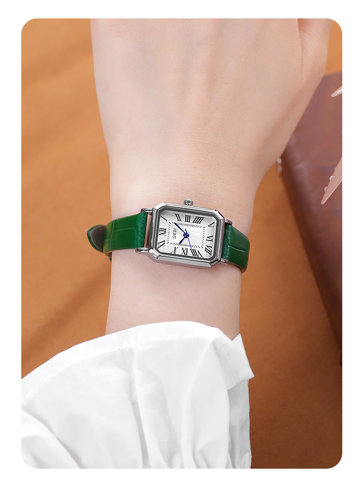 歌迪经典款复古小方简约高级学生款真皮腕表手表女士精致百搭详情16