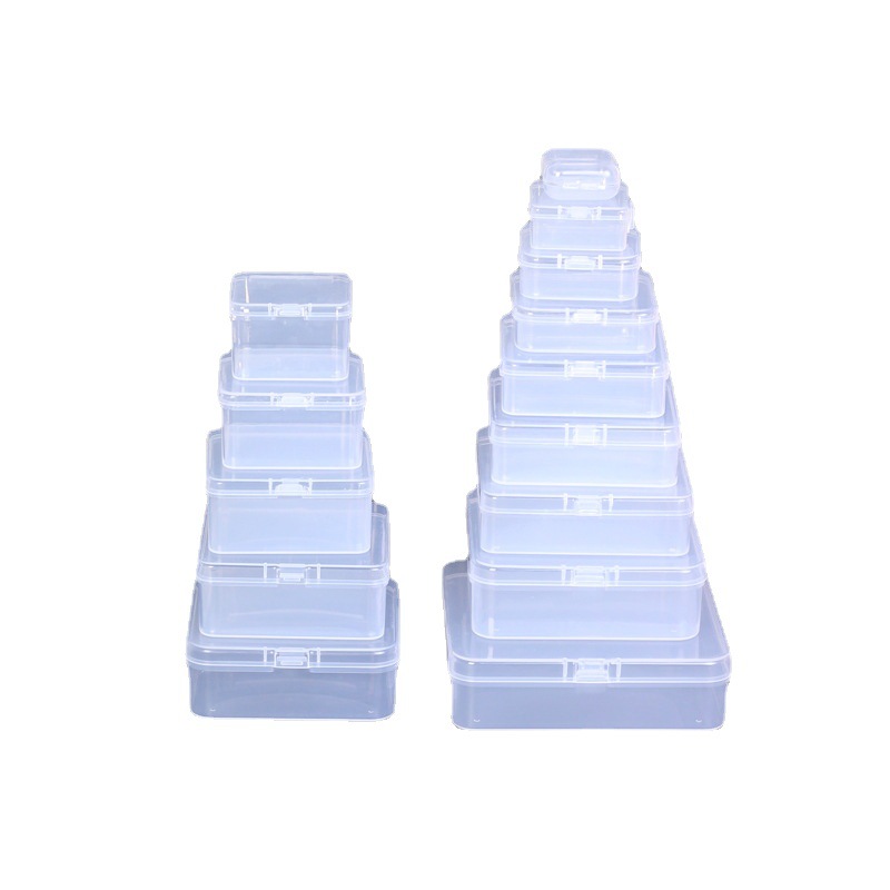 Square Transparent Plastic Box Square Rectangular Spare Parts Storage Box Jewelry Fishing Gear Soap Flower Packaging Box Item Picture