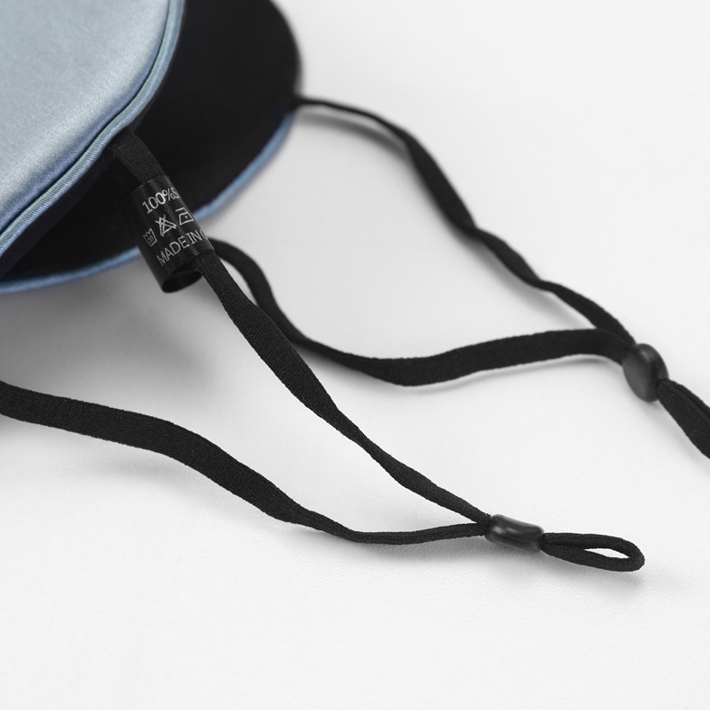 Amazon Double-Sided Silk Eye Cover 100 Mulberry Silk Silk Sleep Eye Cover Blackout Ear Adjustable Specification drawing