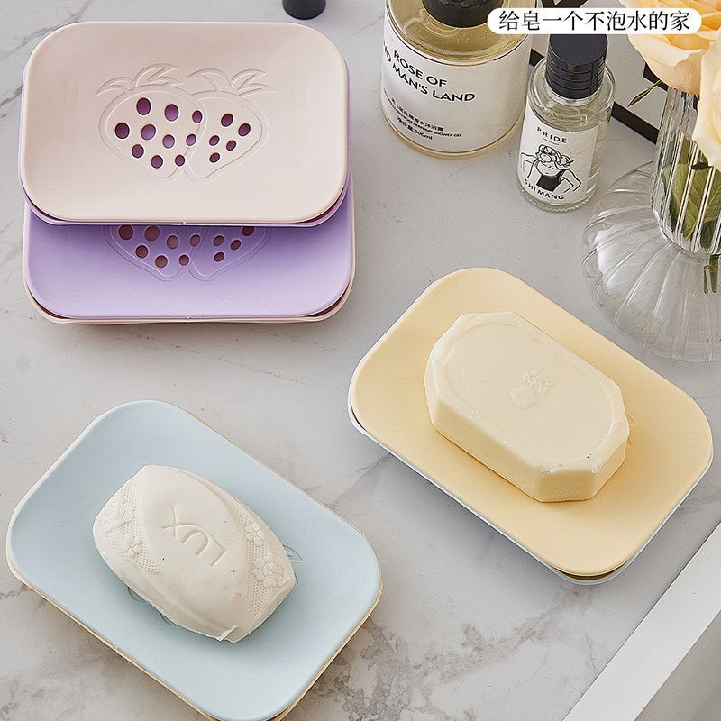 New high-appearation-level laundry soap box, soap storage rack, simple double-layer draining soap box, home bathroom Application Scenario