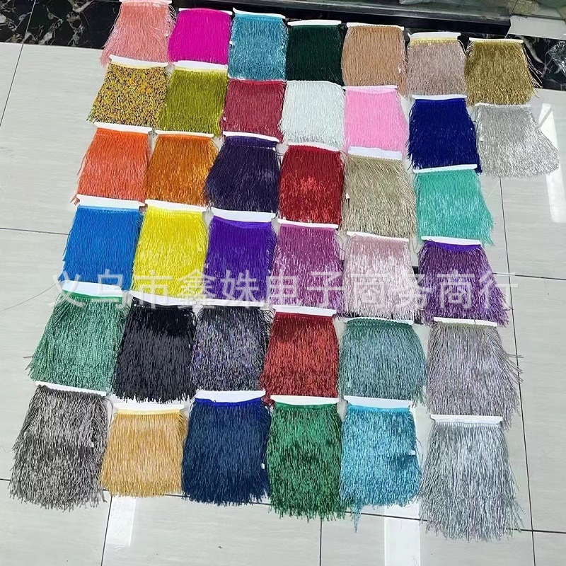 15cm金色管珠流苏 时尚手工婚纱礼服舞蹈服流苏