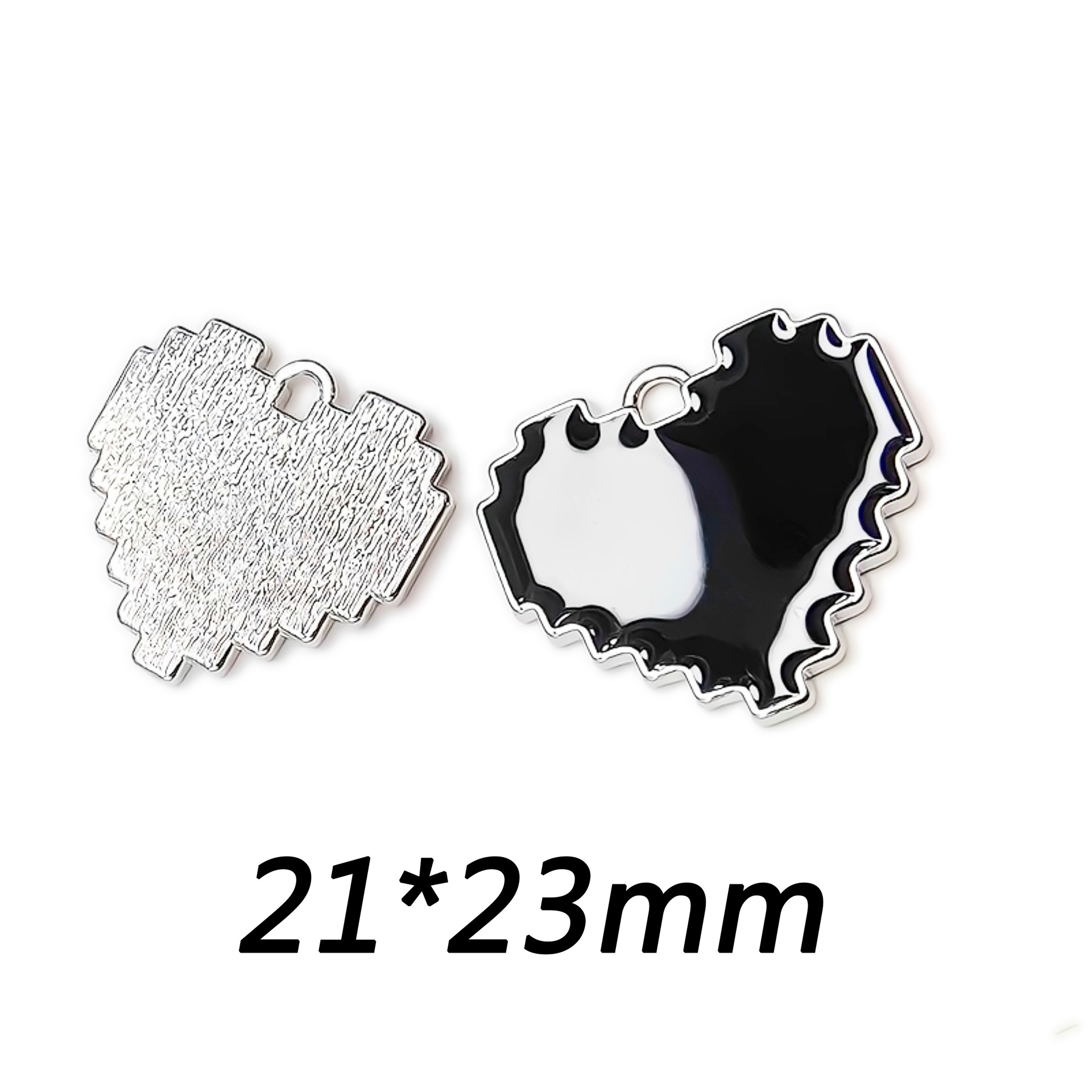Alloy Accessories Heart Drop Oil Diamond Accessories Rhinestone Electroplating Handmade Headwear Hair Accessories Hair Clips Diy Materials details Picture