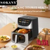 Cross-border bestseller SOKANY10067 Visual air Fryer 2400W9.5L stainless steel fryer Household fryer details Picture