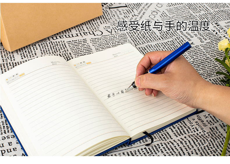 Business gift set, high-end notebook gift box, enterprise office meeting notebook, customized logo souvenir pic 13