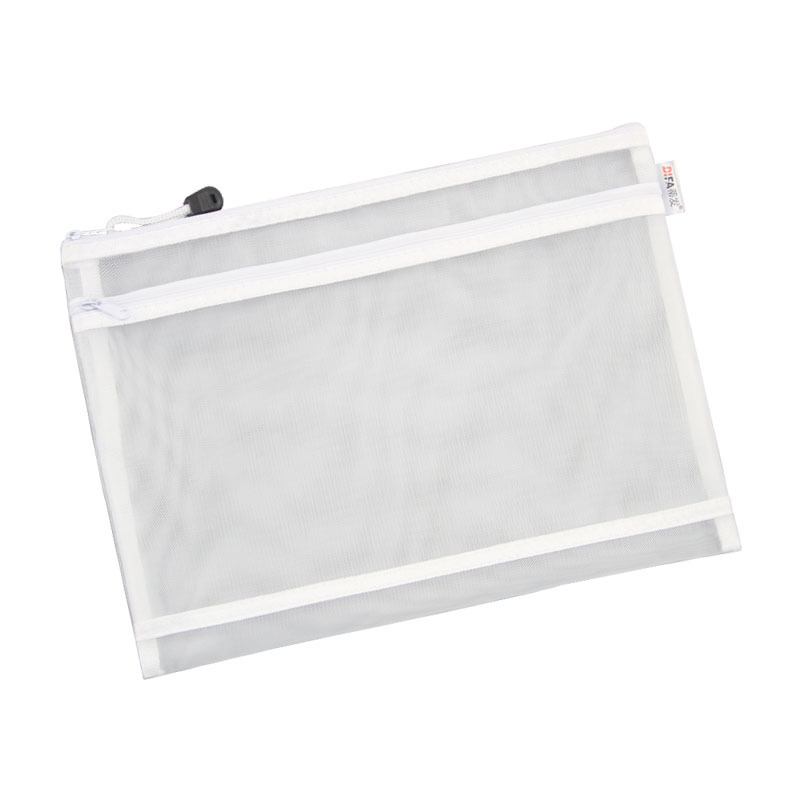 A4 thickened file bag, zipper bag, nylon mesh bag, semi-transparent mesh bag, test paper and material storage bag, A6 small pen case Item Picture