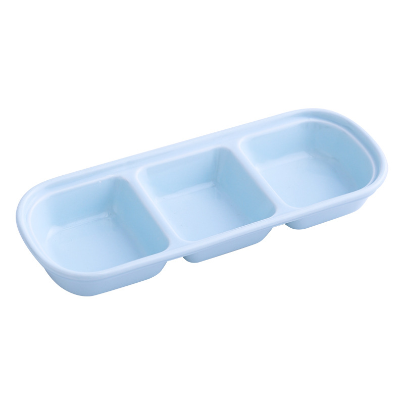 Ceramic snack plates, Nordic-style glazed soy sauce plates, dipping sauce vinegar plates, two, three or four compartments ceramic seasoning plates Item Picture