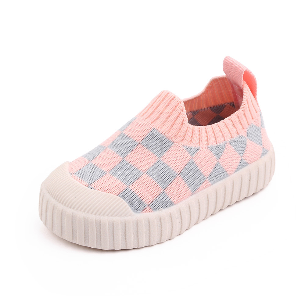 Checkerboard checkered children's shoes, soft-soled walking shoes, shoe covers, children's shoes, casual baby shoes 2682 Item Picture