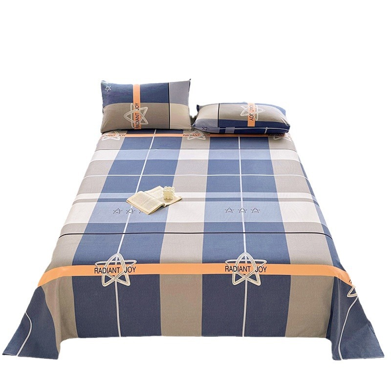 New pure cotton thickened bed sheets, Class A brushed bed sheets, single and double bedding, large sheet, skin-friendly Item Picture