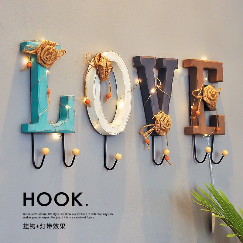 Key hooks, coat hooks, Xuanguan entrance shelves, wall hangers, clothing stores, room wall decorations