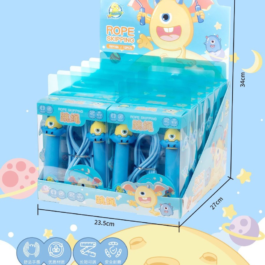 Wholesale of children's skipping ropes from the manufacturer. Cute cartoon animal sports racing, knot-free fitness pet cartoon skipping ropes Specification image
