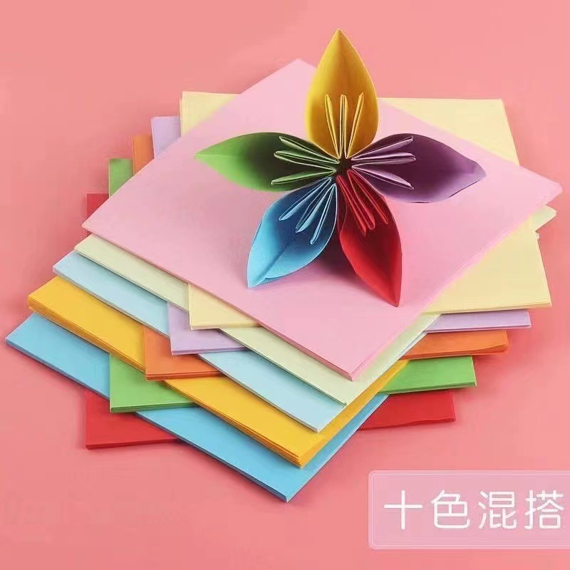 儿童折纸彩纸套装幼儿园小学生剪纸手工diy制作材料包彩色千纸鹤图