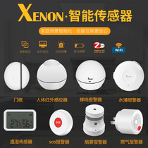 Graffiti smart home sensor Door magnetic smoke gas temperature, humidity and water alarm Intelligent body sensor