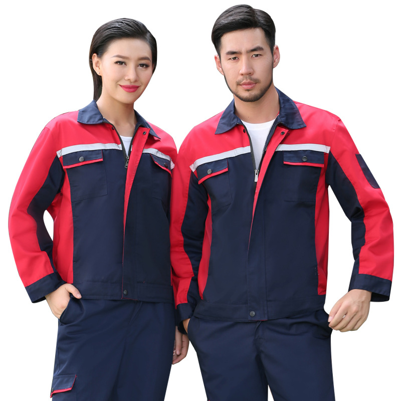 工作服/空调服/劳保服男长袖/劳保/劳保服工装白底实物图