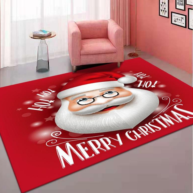 跨境水晶绒地毯家用圣诞节客厅满铺沙发茶几垫卧室装饰床边毯