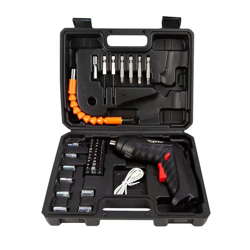 Electric Screwdriver Rechargeable Folding Mini Electric Screwdriver Household Screwdriver Plastic Box Lithium Battery Set Application Scenario