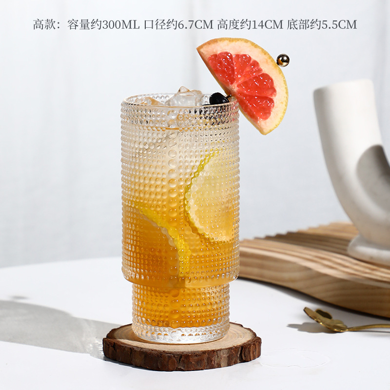 Embossed coffee glass cup details Picture