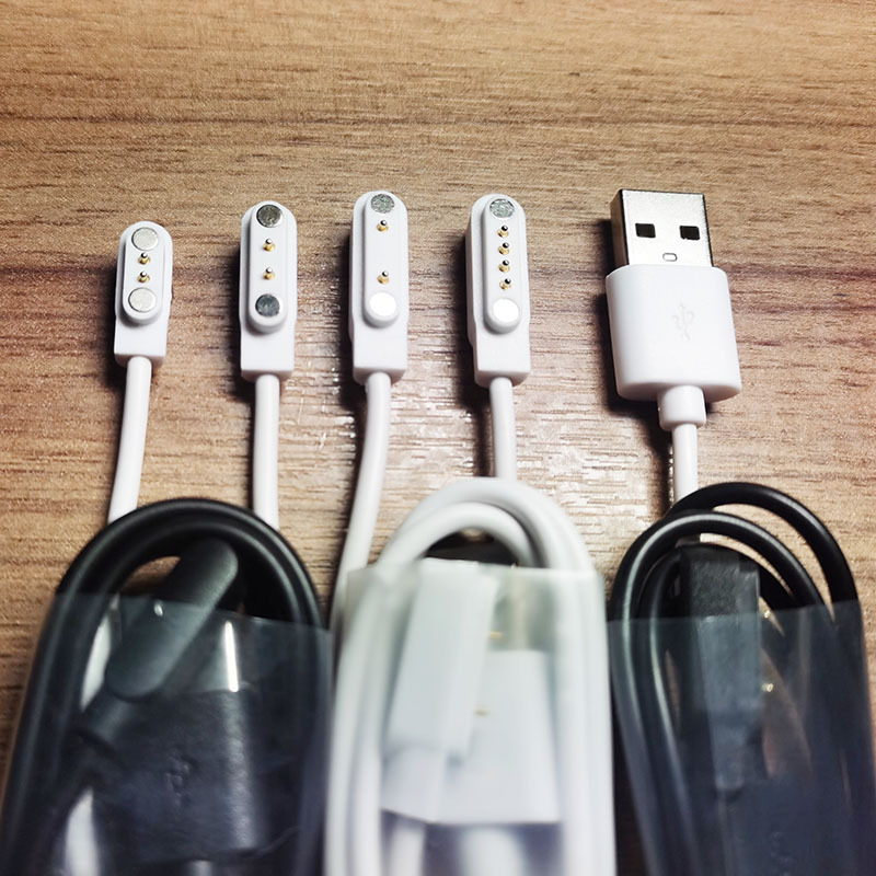 Waterproof 2-pin pin contact adsorption, single and double heads, one drag two, magnetic suction wire, charging cable, data cable can be connected to the female socket details Picture