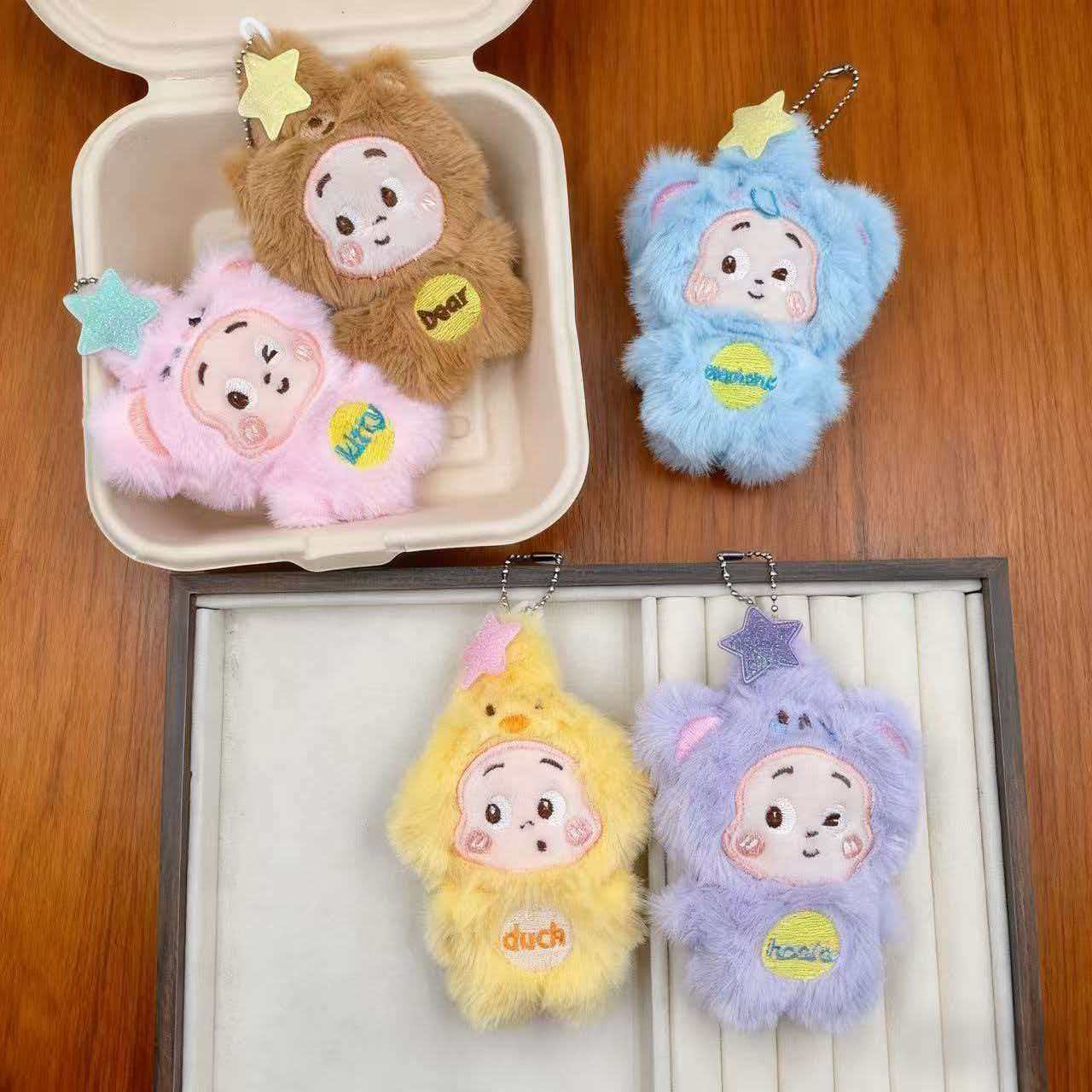 创意星星人毛绒小玩偶毛绒挂件潮玩毛绒挂件珠链卡通可爱批发