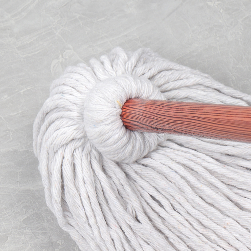 Cotton Cord Mop Wooden Pole Hand Tie Household Cotton Yarn Mop Factory Clean Floor Absorbent Mop Cleaning Tools Application Scenario