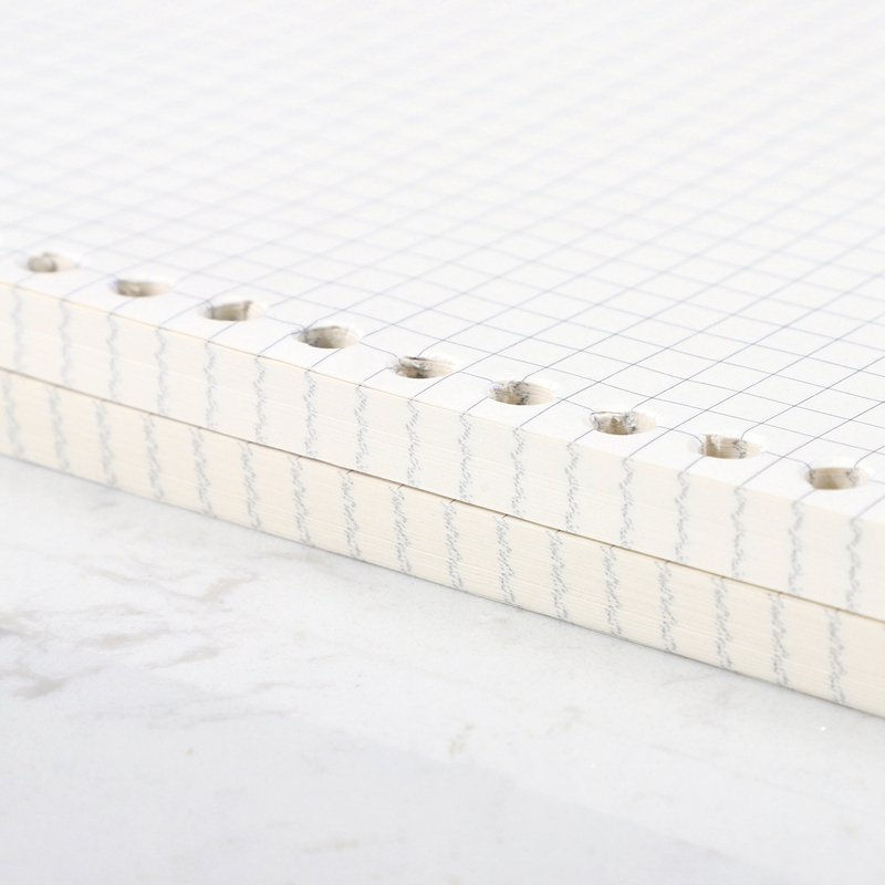 Hengpin B5 Single Thread Loose Leaf With Core 20 Hole 26 Hole Grid Loose Leaf With Core Square Square Blank Loose Leaf details Picture