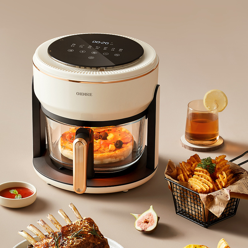 German Oidire Air Fryer Home Intelligent New Large Capacity Oil-Free All-Glass Visual Fryer Specification drawing