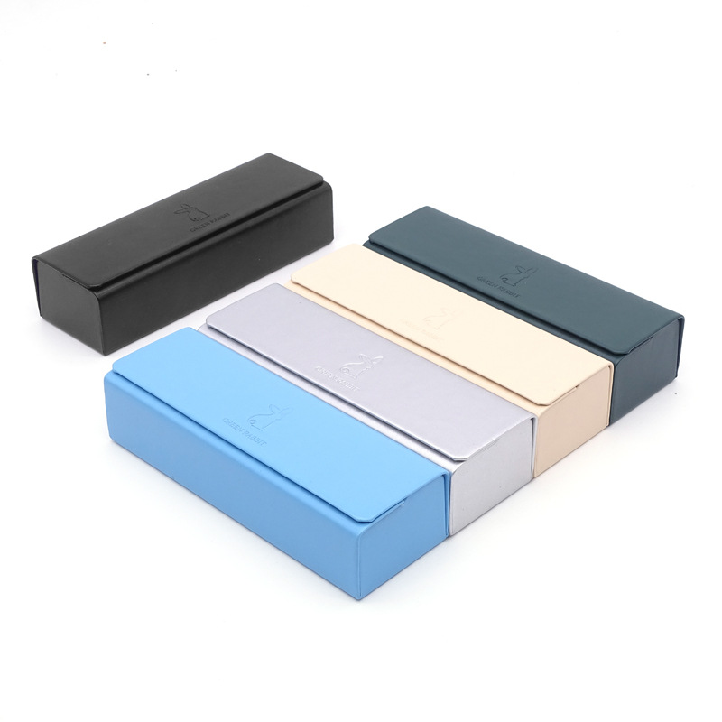 眼镜盒/折叠眼镜盒/眼镜链/老花镜折叠/眼睛袋白底实物图