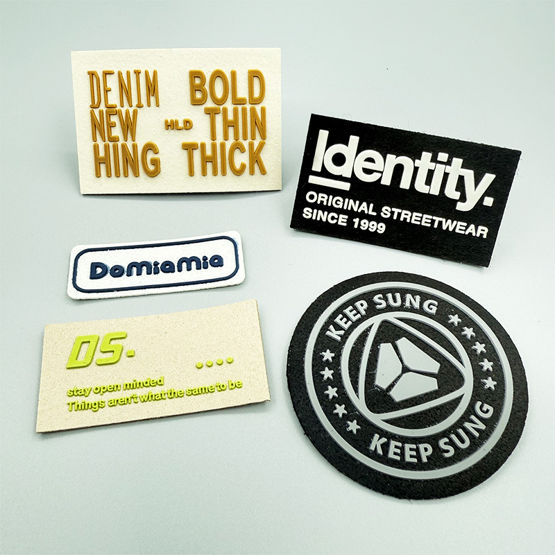 滴塑标定制服装鞋帽PVC胶章箱包立体logo魔术贴商标背胶橡胶标