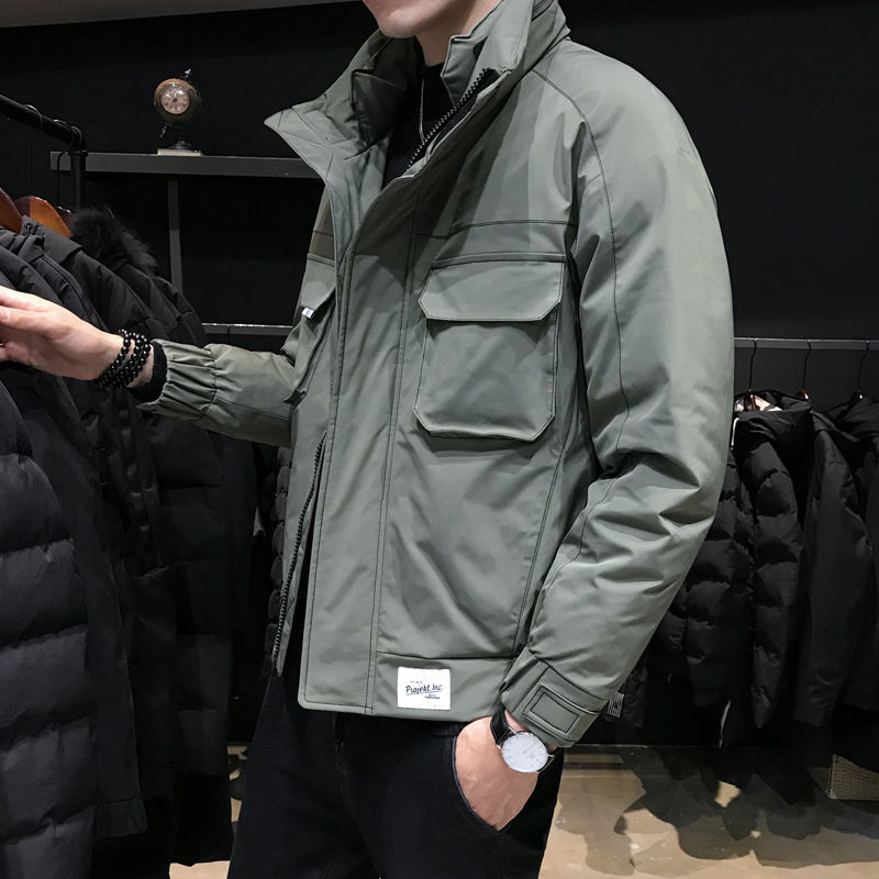 男士羽绒服实物图