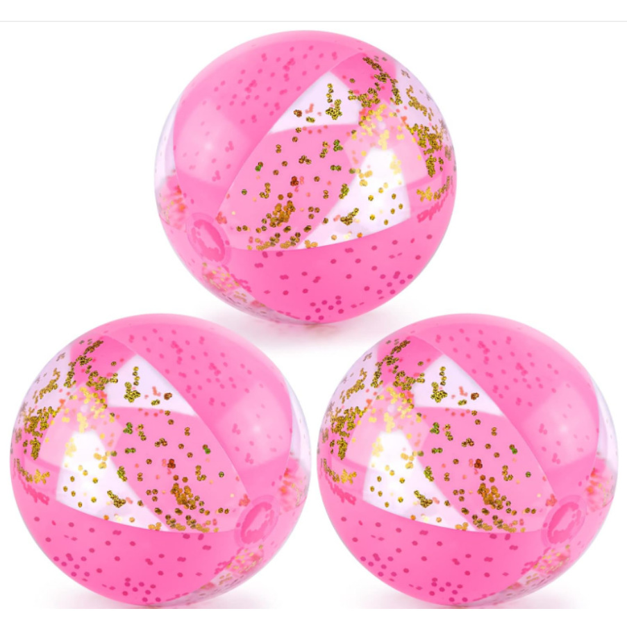 pvc充气透明亮片球 广告球的六片拼接沙滩球定制logo