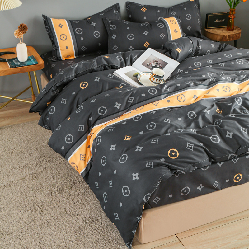 Thickening mill wool contracted autumn and winter four sets of student dormitory sheets quilt sets of three sets of bedclothes manufacturers wholesale Specification drawing