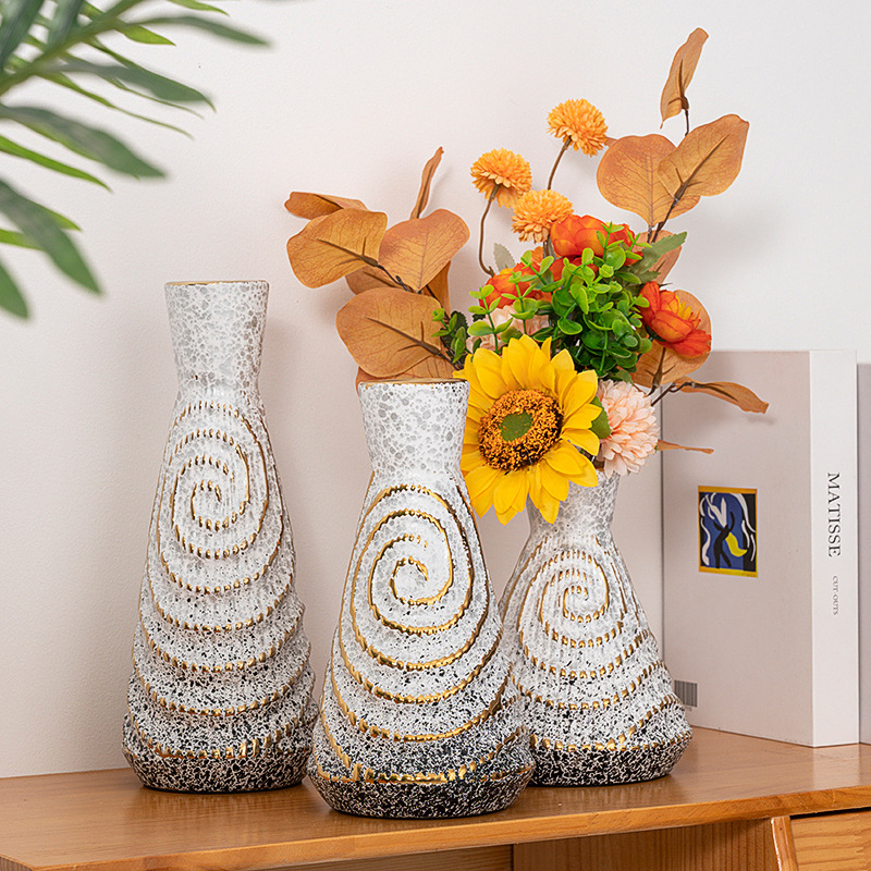 2024 New Amazon Vase Ins Style Nordic Ceramic Flower Ware Decoration Flower Arrangement Creative Soft Decoration Electroplating Vase Wholesale Vase Wholesale Ceramic Vase Simulation Flower Belt Vase Vase details Picture