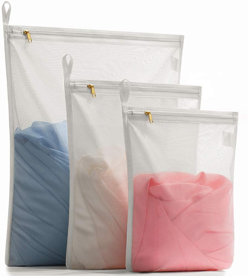 Laundry Bag Washing Machine Special Care Bag Anti-Deformation Korean Baby Non-Fluorescent Net Bag Three Needle Thread Ykk Zipper Item Picture