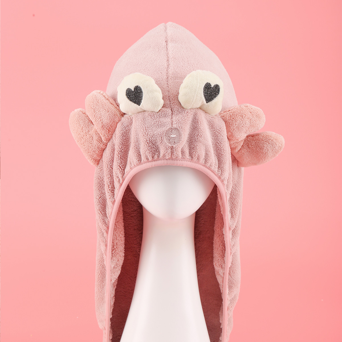 Crab Baby Cartoon Dry Hair Hat Super Absorbent Quick Drying Cute Turban Thickened Wipe Turban Towel Dry Hair Towel Specification drawing
