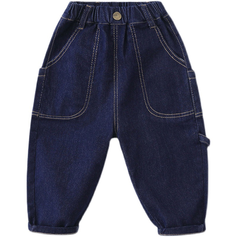 Children's clothing, boys' jeans, Spring and autumn 2022 new style, stylish baby pants, children's long pants, spring trend