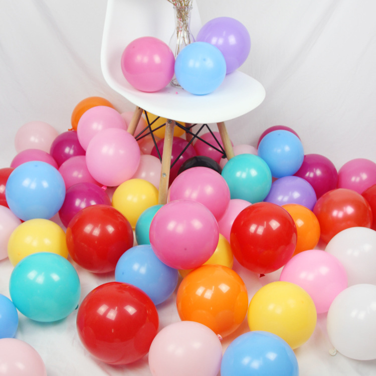 Cross-border thickened matte latex balloons of 5 inches, 10 inches and 12 inches for festival decoration, venue and store anniversary arrangement. Balloons can be printed