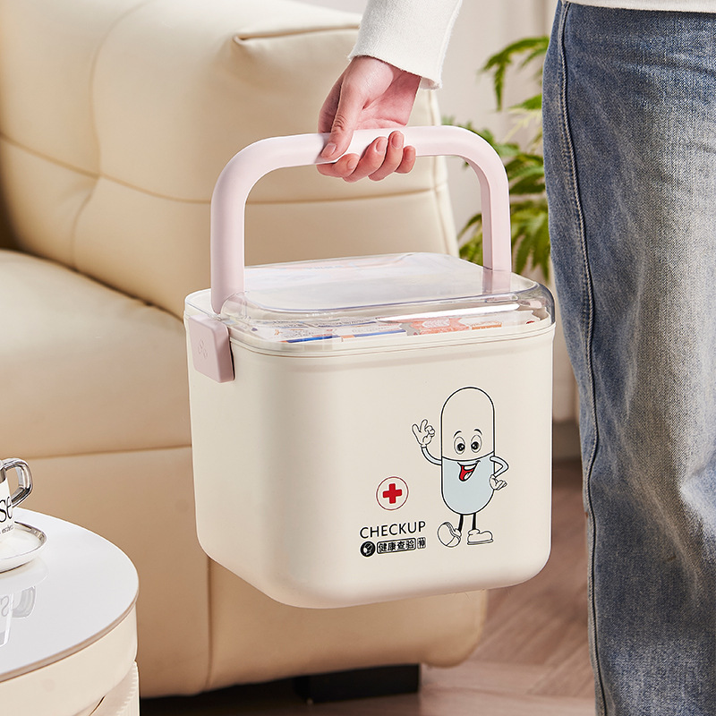 Songtai Transparent Medicine Box Large Capacity Multi-Layer Medicine Box Household Medicine Storage Box Medicine Storage Box Storage Box Application Scenario