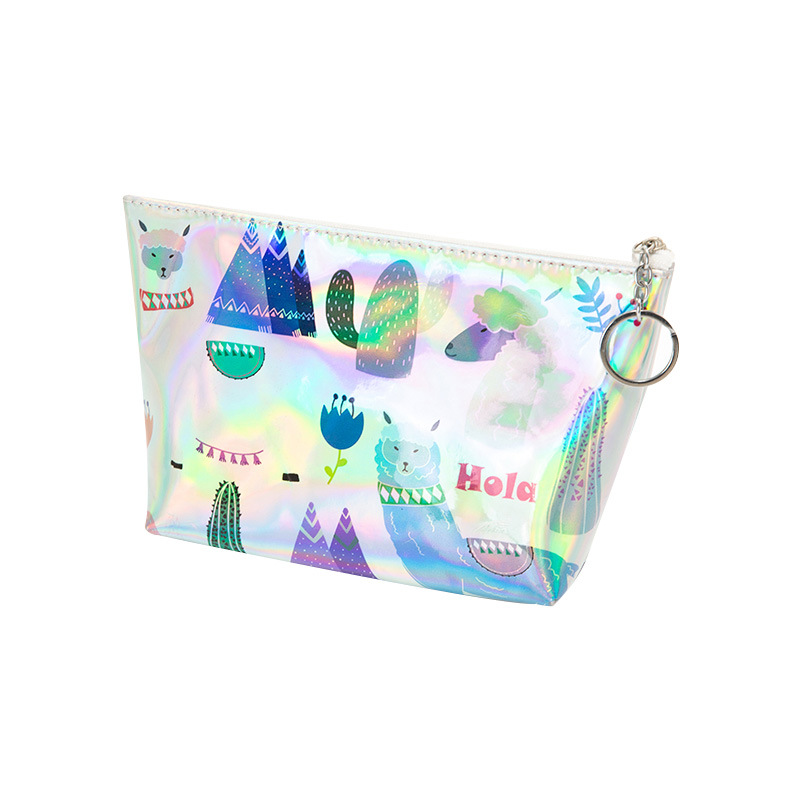 New fresh and cute little makeup bag, coin purse, large-capacity zipper, waterproof girls' sanitary napkin storage bag Item Picture