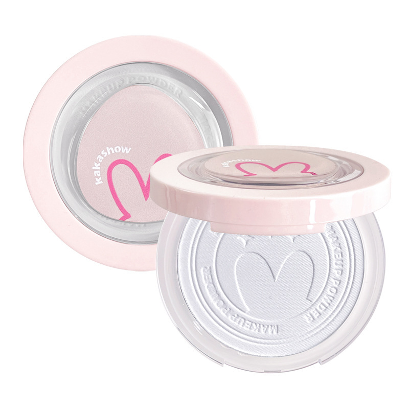 Kakashow Soft Focus Setting Powder Oil Control Concealer Waterproof, Sweat Free Powder Dry And Wet Student Honey Powder Item Picture