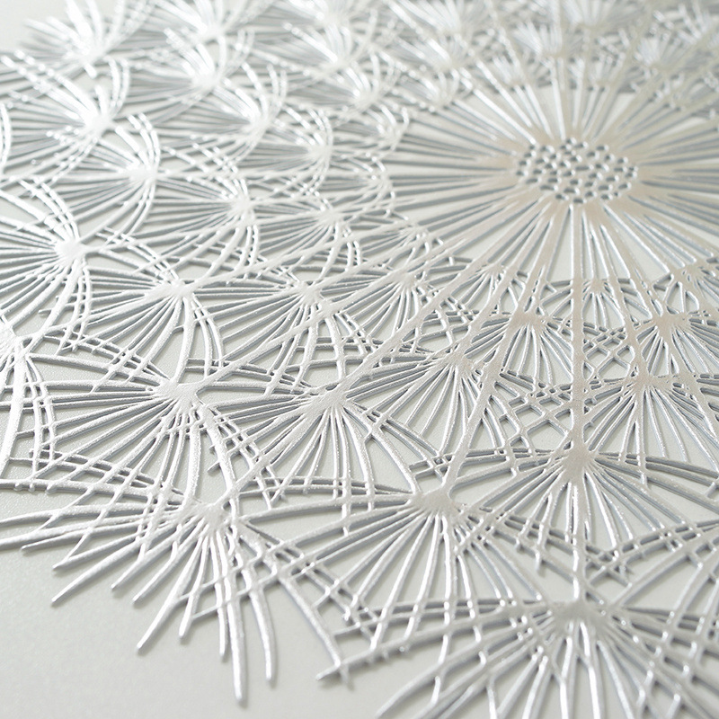 European Creative Dandelion Placemat Heat Insulation Mat Hotel Pvc Home Fresh Water, Oil And Non-Slip Decorative Placemat Heat Insulation Mat details Picture