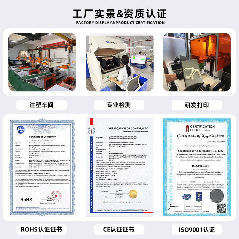 跨境爆款华强北头戴式蓝牙耳机超长续航降噪游戏无线有线运动耳麦 details Picture