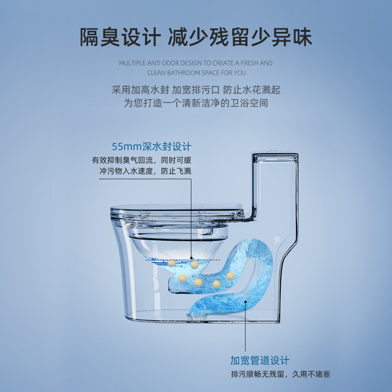 New type of household siphonic toilet for hotel engineering decoration, manufacturer wholesale, water-saving and silent details Picture