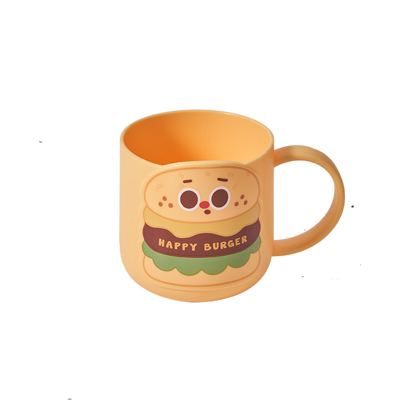 New hamburger, cute cartoon, household plastic toiletry cup, convenient household bathroom brushing cup, supermarket toothbrush cup Item Picture