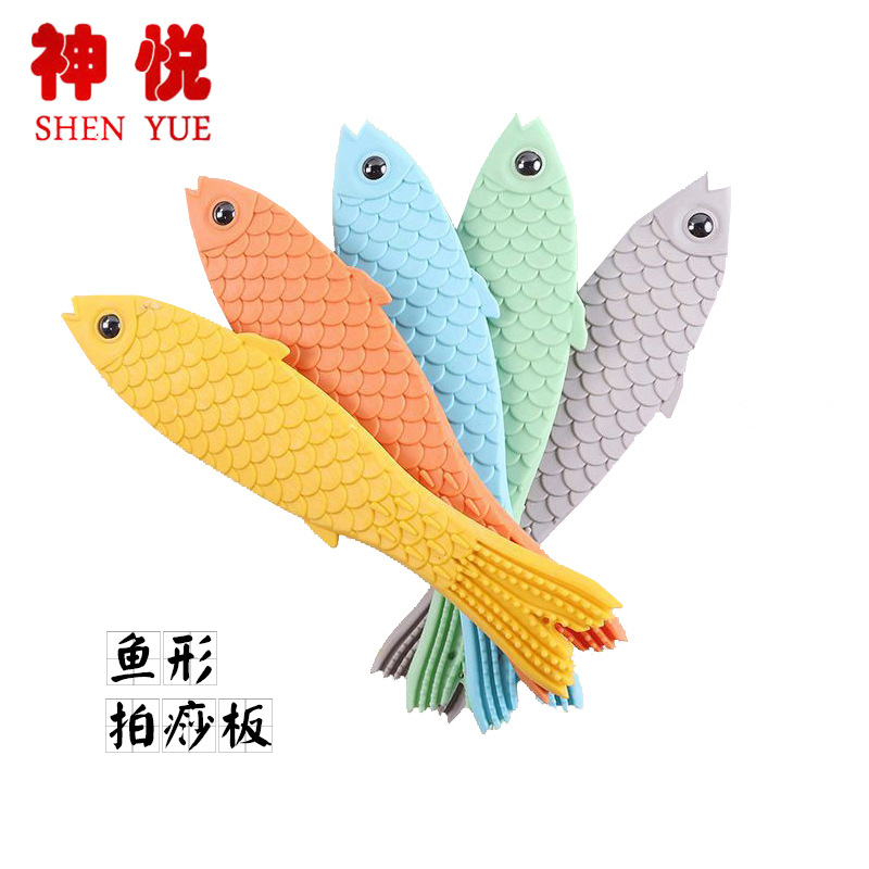 539加厚鱼形拍痧板硅胶健拍养生健康拍按摩锤刮痧拍